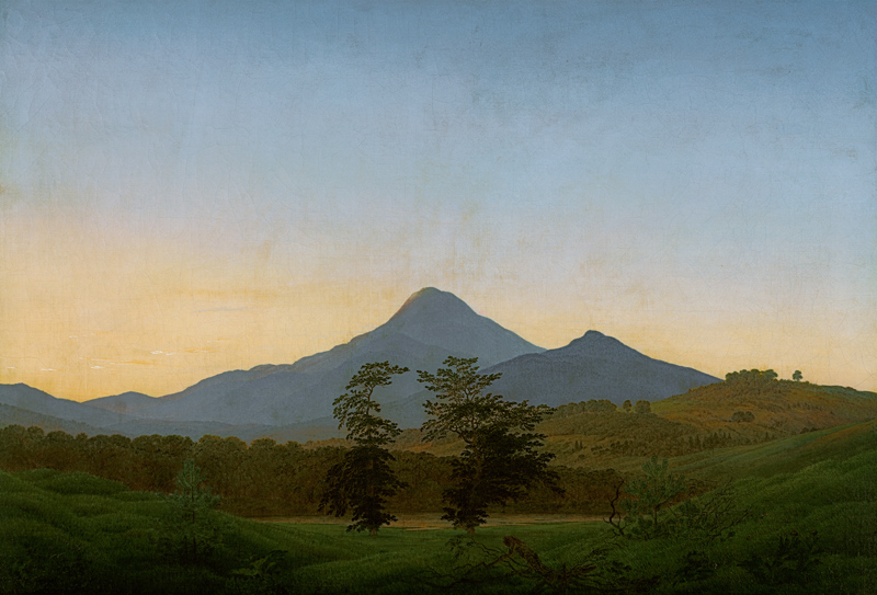 Bohemian landscape de Caspar David Friedrich