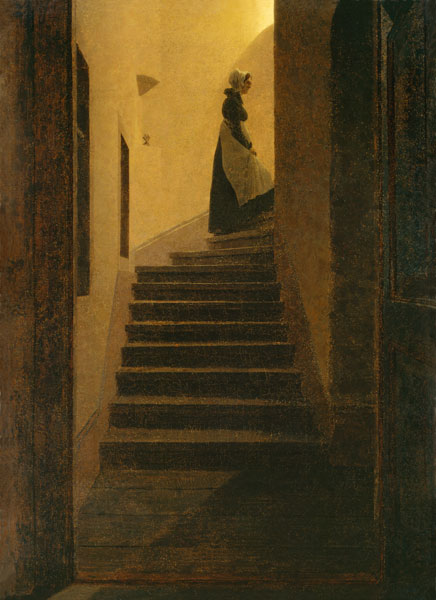 Carolina en las escaleras de Caspar David Friedrich