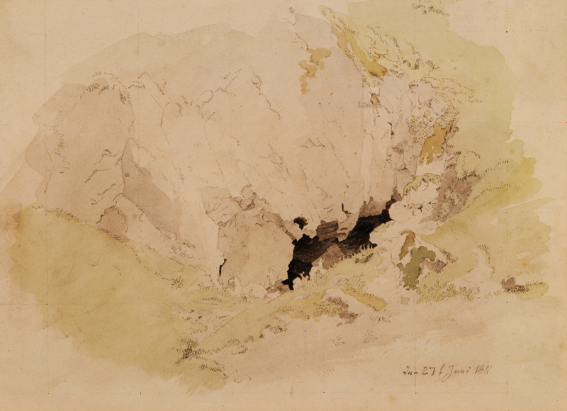 Cueva de roca de Caspar David Friedrich