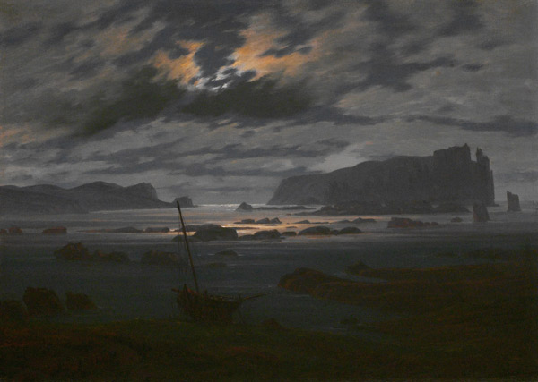 Northern Sea in the Moonlight de Caspar David Friedrich