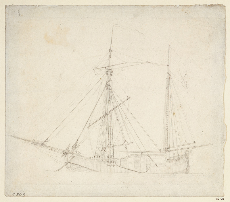 Segelschiff de Caspar David Friedrich