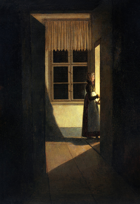 Mujer con el candelero de Caspar David Friedrich