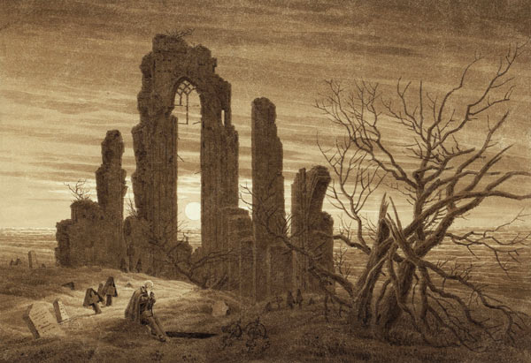 Winter - Night - Old Age and Death (from the times of day and ages of man cycle) de Caspar David Friedrich