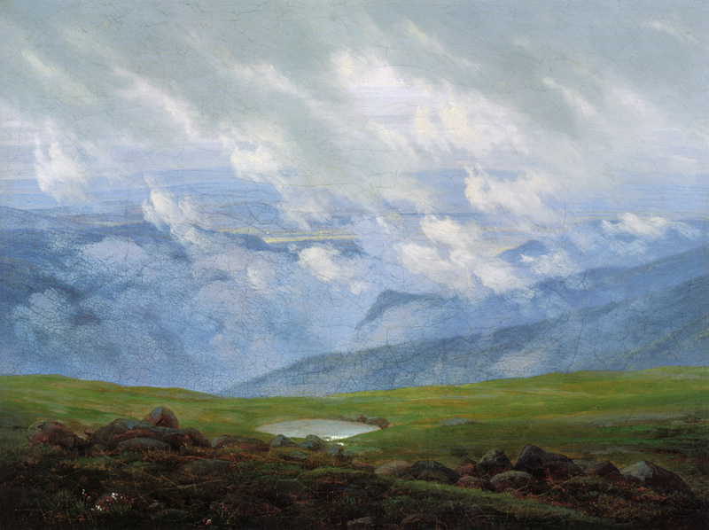 Tirando nubes de Caspar David Friedrich