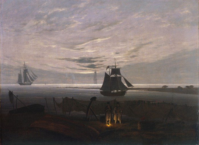 Evening on the Baltic Sea de Caspar David Friedrich