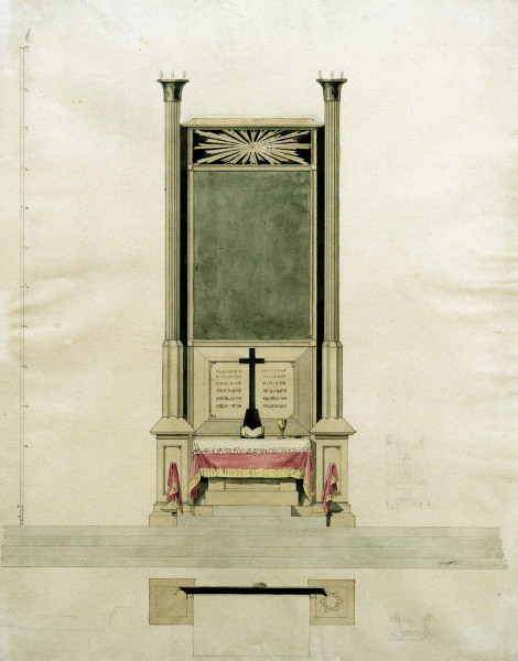 Sketch for an altar de Caspar David Friedrich