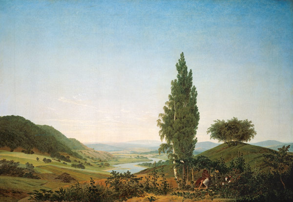 El Verano (paisaje con una pareja de amantes) de Caspar David Friedrich