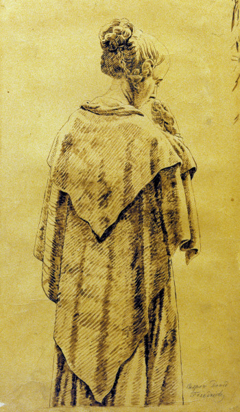 Woman in a shawl de Caspar David Friedrich