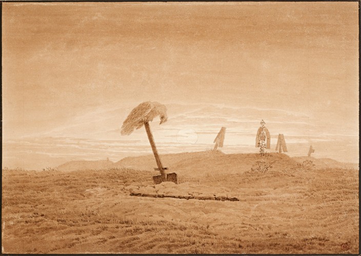 Landscape with Graves de Caspar David Friedrich