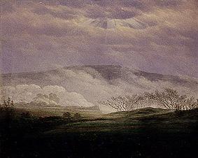 Neblina en el valle de Elb de Caspar David Friedrich
