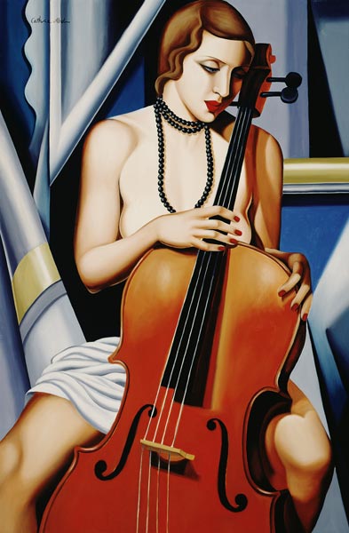 Woman with Cello de Catherine  Abel