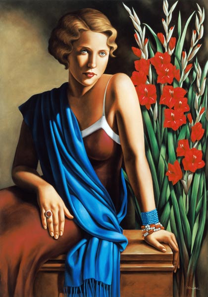 Girl with the Scarab Ring (oil on canvas)  de Catherine  Abel