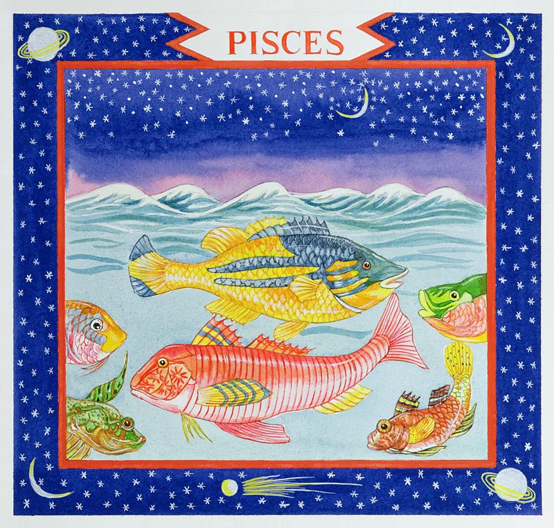 Pisces (w/c on paper)  de Catherine  Bradbury