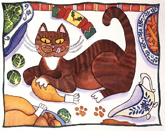 Christmas Cat and the Turkey  de Cathy  Baxter