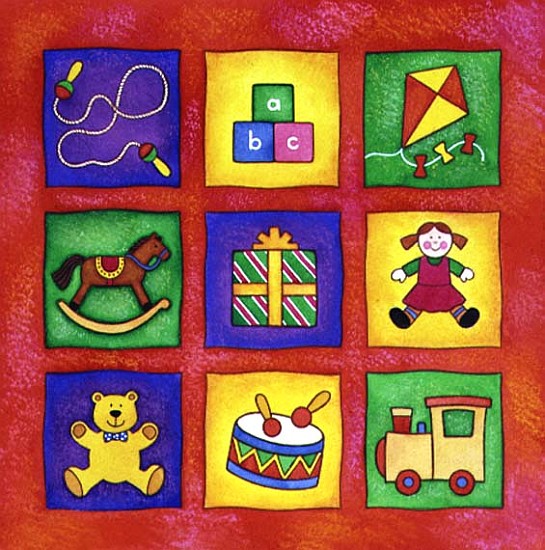 Christmas Toys (w/c on paper)  de Cathy  Baxter