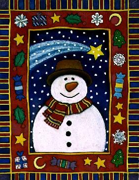 Snowman and shooting star, 1996 (w/c and gouache) 