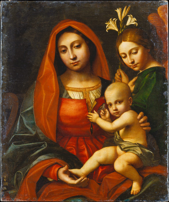 Madonna and Child with an Angel de Cavazzola (Paolo Morando)