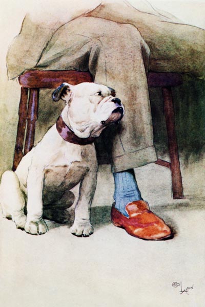 Bulldog (pen & ink & wash on paper) de Cecil Charles Windsor Aldin