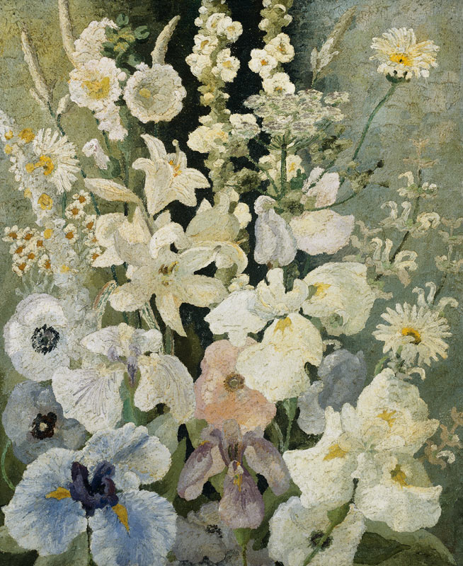 Flores blancas de Cedric Morris