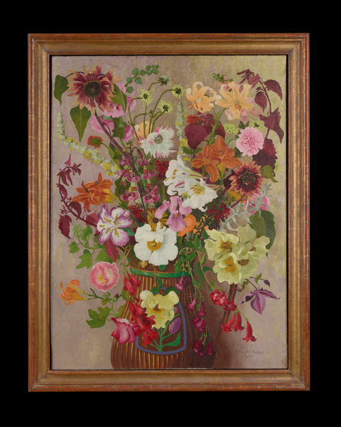 Still Life with Flowers and Jug de Cedric Morris