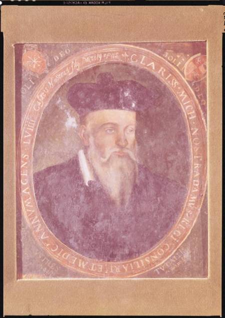 Portrait of Michel de Nostradame (1503-66) de Cesar Nostradamus