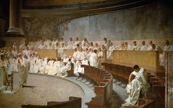 Cicero in the Senate Accusing Cataline de Cesare Maccari