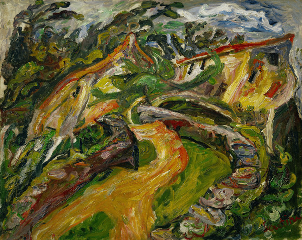 Landscape with ascending road de Chaim Soutine