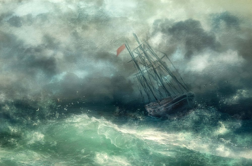 ...a struggle in stormy seas... de Charlaine Gerber
