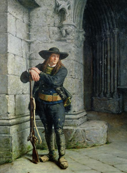 Armed Breton Guarding a Porch de Charles Antoine J. Loyeux