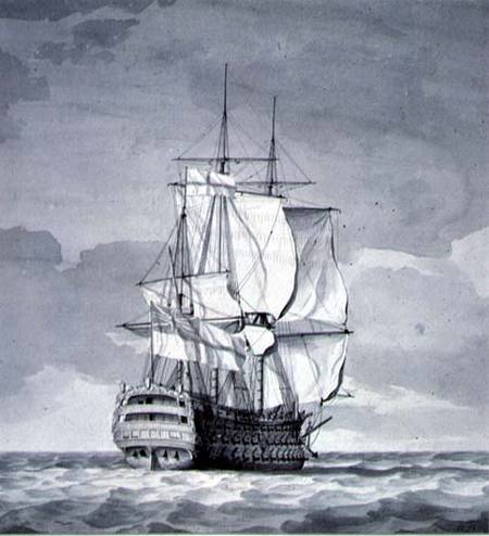 English Line-of-Battle Ship de Charles Brooking