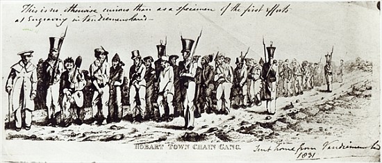 Hobart Town Chain Gang, c.1831 de Charles Bruce