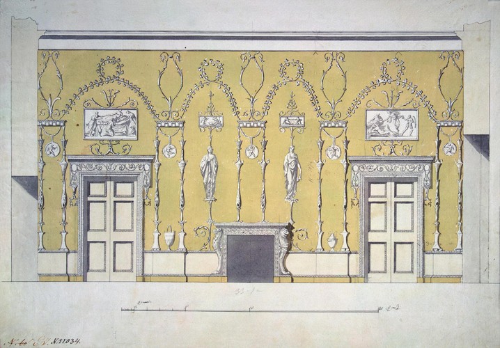 Design of the Green Dining room Great Palace in Tsarskoye Selo de Charles Cameron
