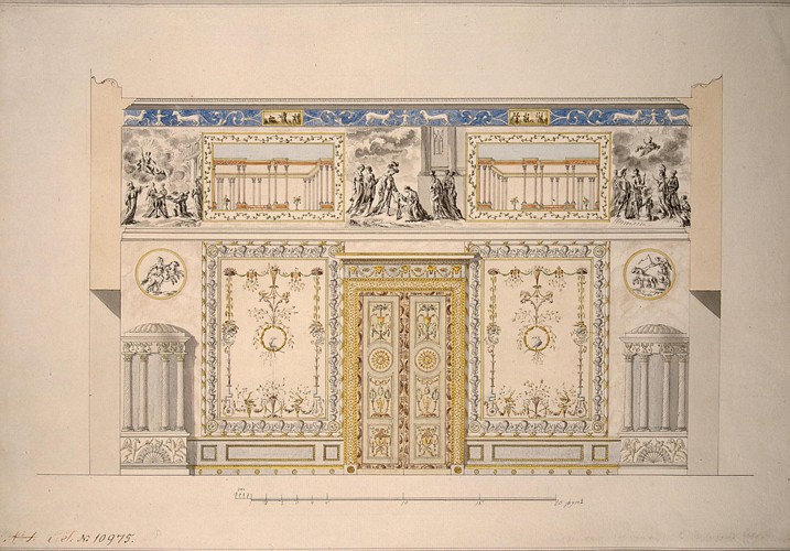 Design for the Lyons Hall (Yellow Drawing-Room) in the Great Palace of Tsarskoye Selo de Charles Cameron