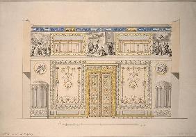 Design for the Lyons Hall (Yellow Drawing-Room) in the Great Palace of Tsarskoye Selo