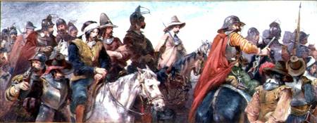 Cavalry escorting prisoners de Charles Cattermole