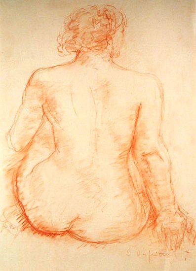 Seated Nude from the Back de Charles Despiau