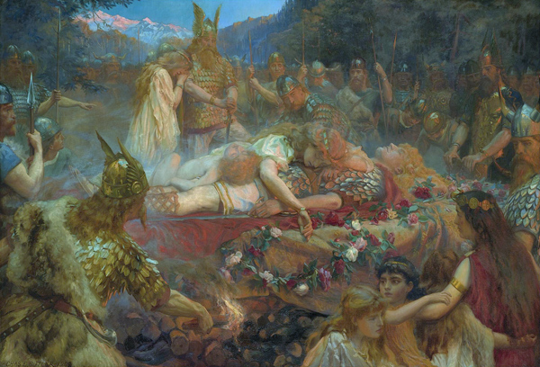Death of a Viking warrior de Charles Ernest Butler