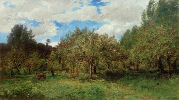 Le verger (Französischer Obstgarten zur Erntezeit) de Charles-François Daubigny