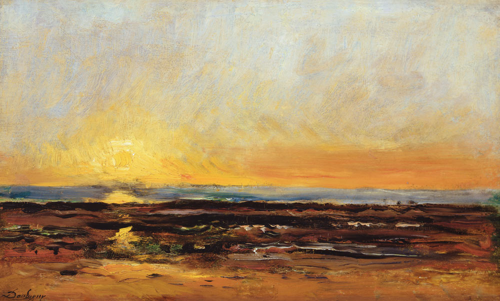 Sunset on the Sea Coast de Charles-François Daubigny