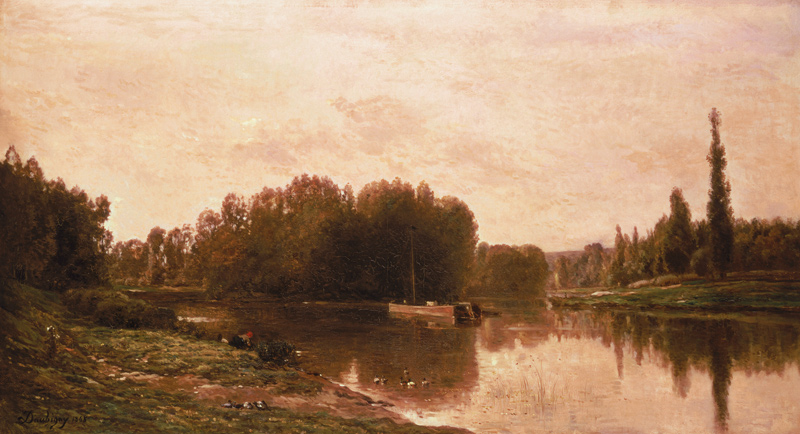 The Confluence of the River Seine and the River Oise de Charles-François Daubigny