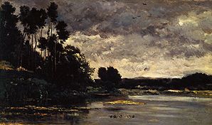 On the river shore de Charles-François Daubigny