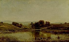 At a little lake de Charles-François Daubigny