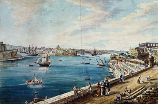 The Grand Harbour, Valletta, Malta de Charles Frederick de Brocktorff