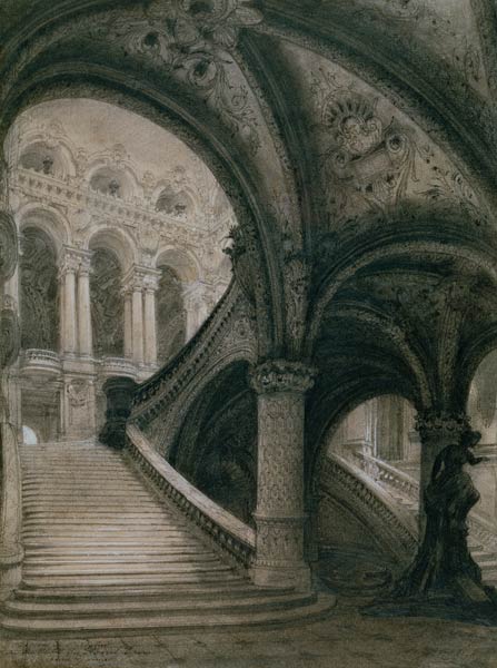 The Staircase of the Paris Opera House de Charles Garnier