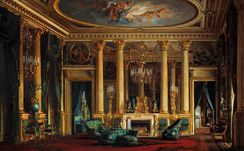 A Salon in the Hotel of Monsieur Basile Parent, Place Vendome, Paris de Charles Giraud