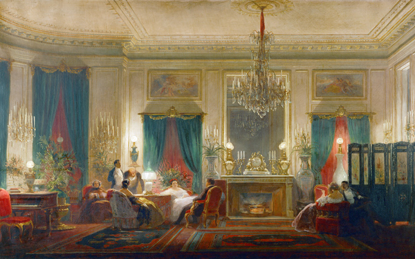 Salon of Princess Mathilde Bonaparte (1820-1904) Rue de Courcelles, Paris de Charles Giraud