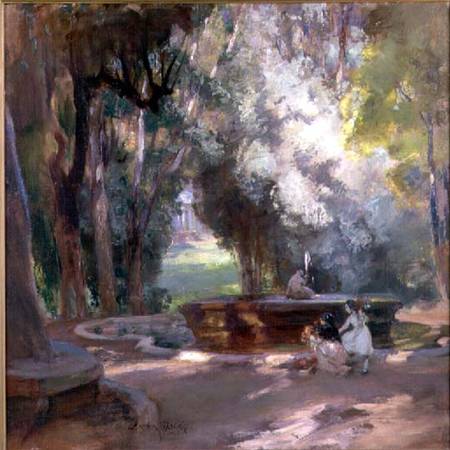 Fountain in the Borghese Gardens de Charles Hodge Mackie