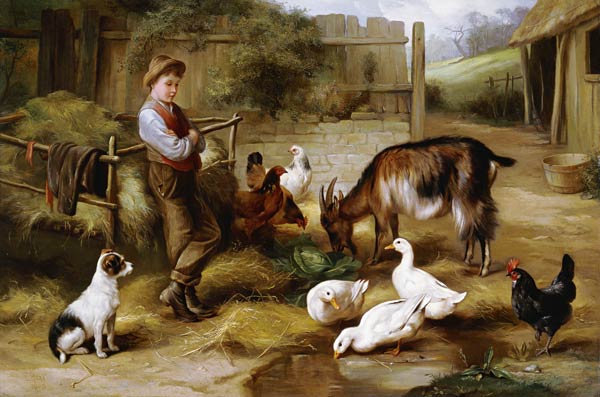 Junge auf einem Bauernhof de Charles Hunt