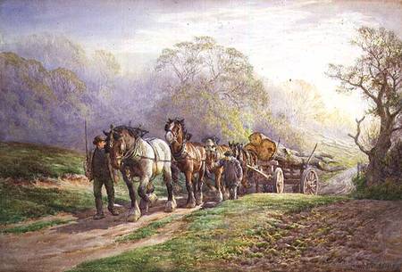 A Logging Team returning Home de Charles James Adams