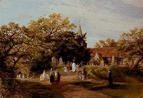 Going to church in New Forest (Brockenhurst) de Charles James Lewis